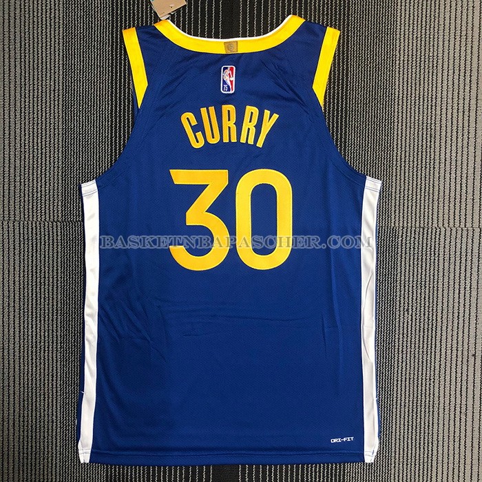 Maillot Golden State Warriors Stephen Curry NO 30 Icon Authentique Bleu